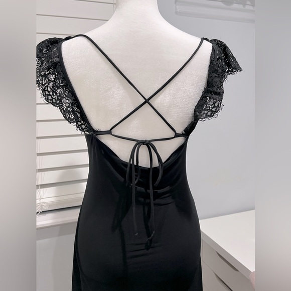 Vintage Y2K Moda International Black Midi Dress - Picture 7 of 10